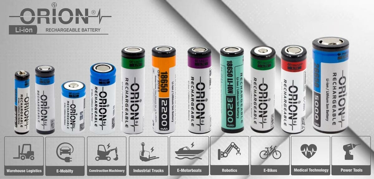 Orion Şarjlı Lityum İyon (Li-ion) Piller